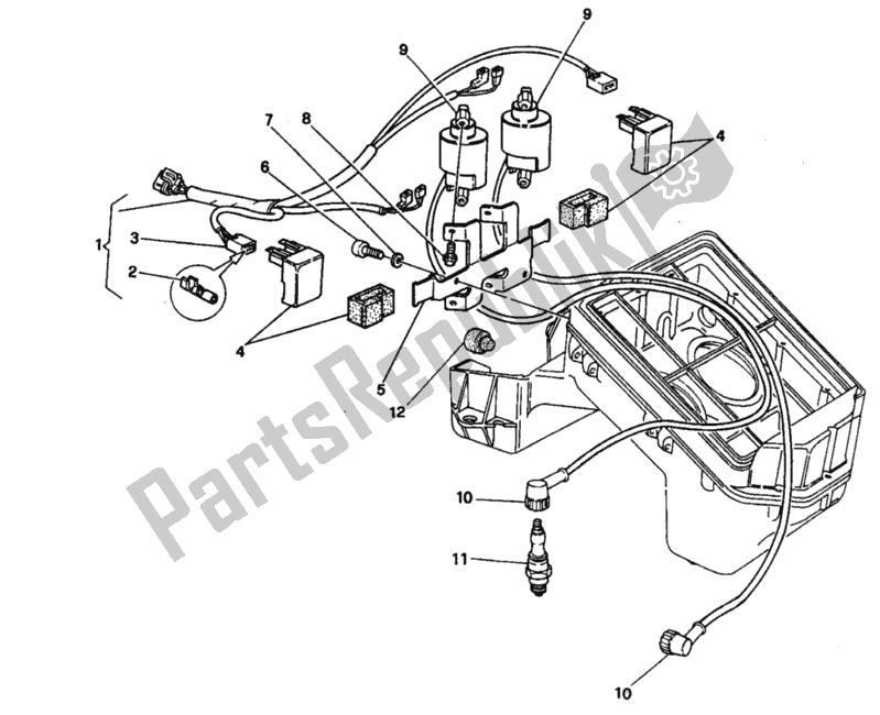 All parts for the Ignition Coil of the Ducati Supersport 750 SS 1991
